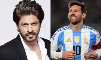 কলকাতায় একই ফ্রেমে বন্দি মেসি ও শাহরুখ
