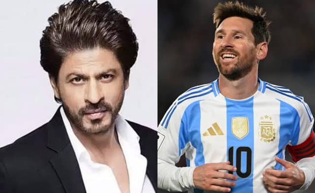 কলকাতায় একই ফ্রেমে বন্দি মেসি ও শাহরুখ