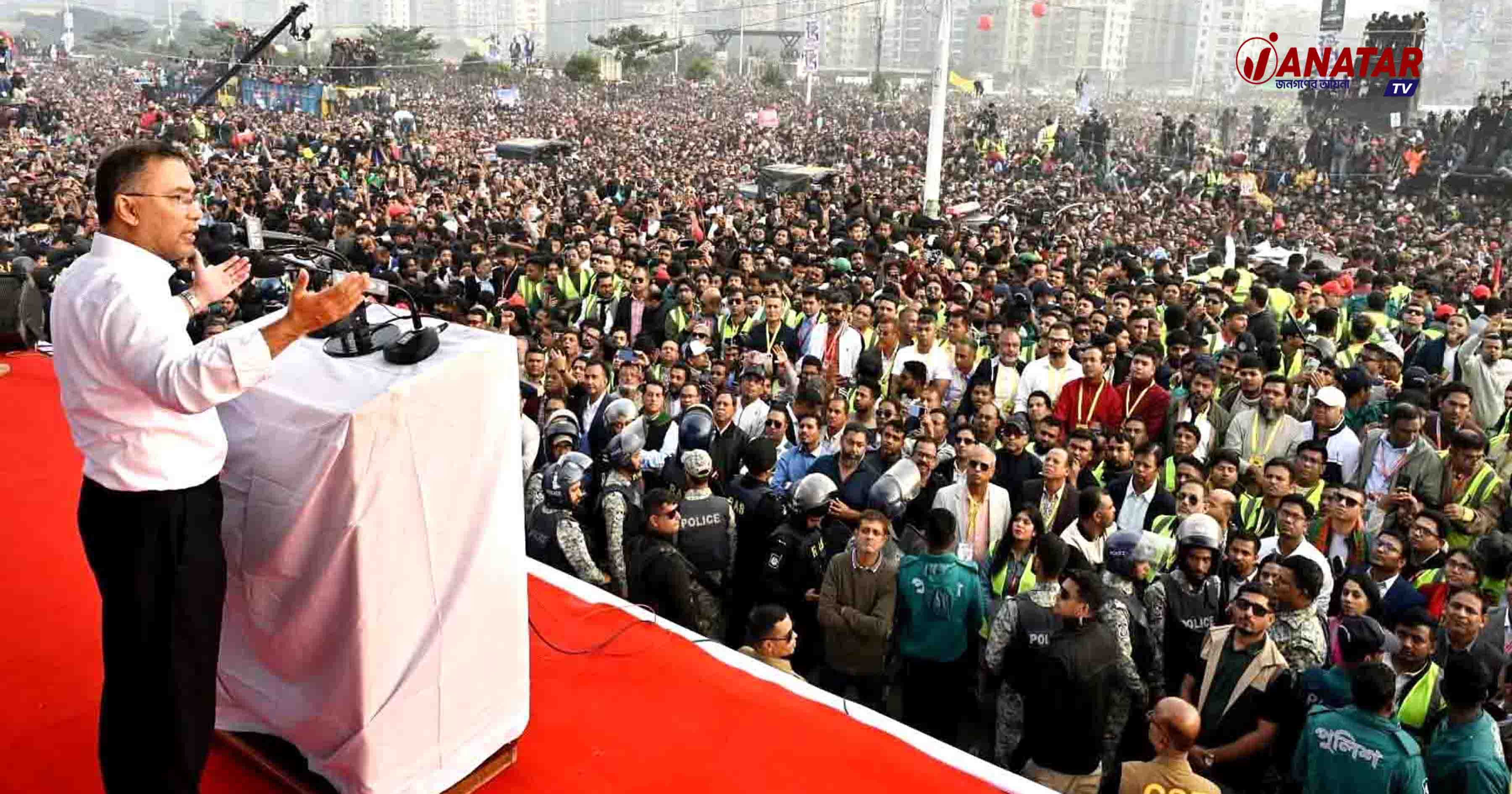 নিরাপদ ও প্রত্যাশিত বাংলাদেশ গড়তে চাই গণসংবর্ধনায় লাখো মানুষের ভালোবাসায় সিক্ত